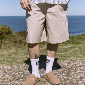 SHORT CHINO TIRO MEDIO OWEN - Silver Lining