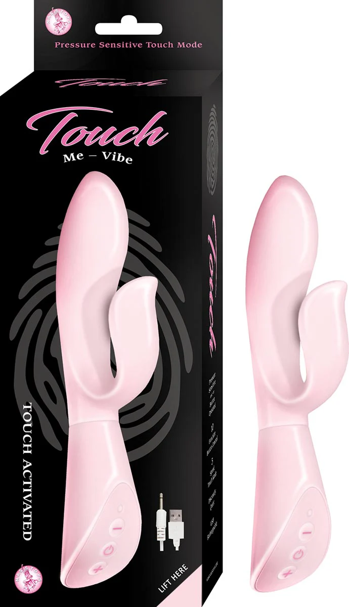 Vibrador Recargable Estimula Clitoris Activa Al Tacto Touch Me Touch Activated Rabbit Vibe in Pink - Imagen 2