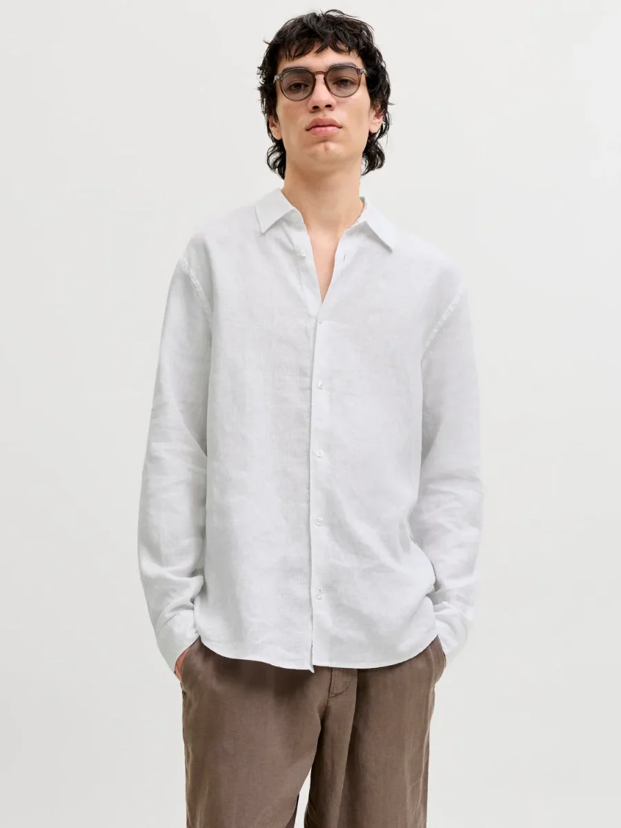 JPRBLALAWRENCE Shirt - Bright White - Imagen 4