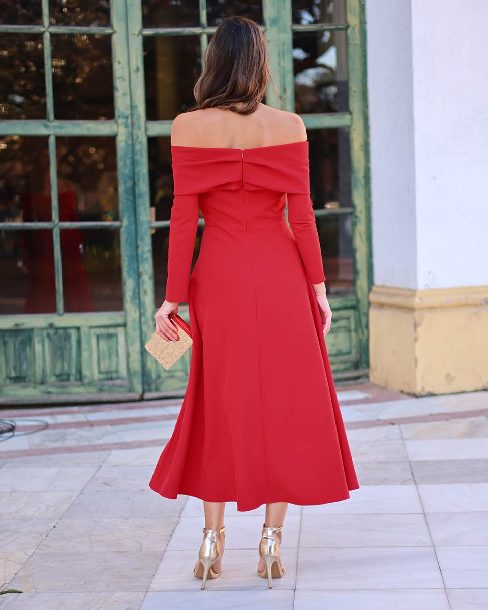 Vestido Denice rojo - Imagen 4