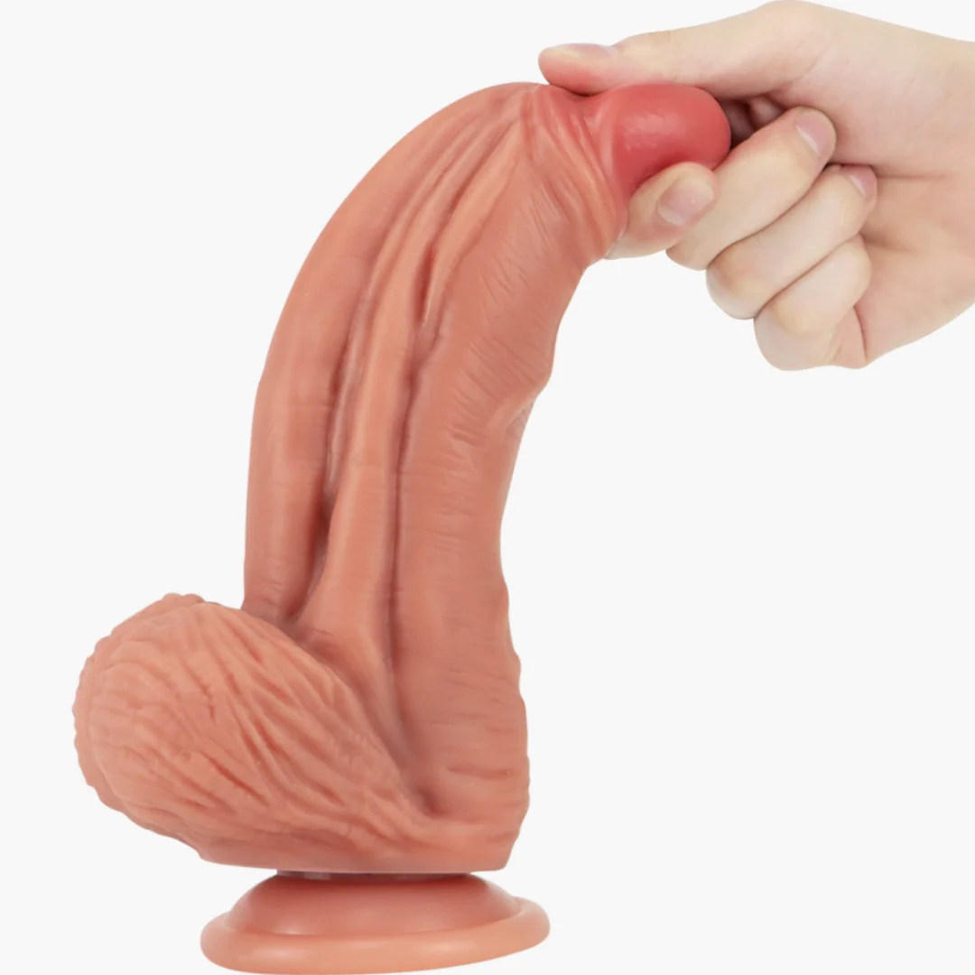 Dildo Realista Suave Extra Grueso Gordo 24cm Silicon Monster XL Big Thick Realistic G-spot Anal Dildo Suction Cup Sex Toy - Imagen 7