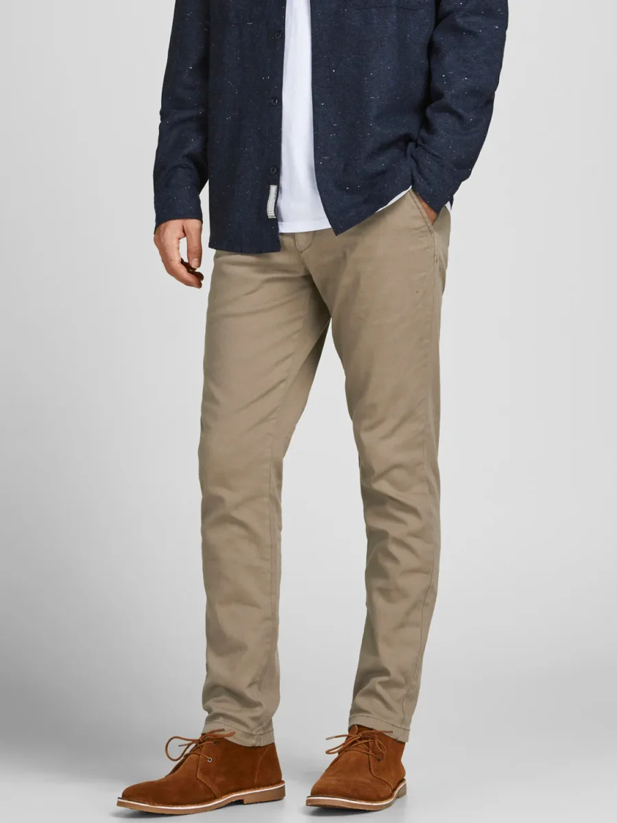 PANTALÓN CHINO SLIM TIRO MEDIO MARCO - Beige
