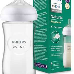 Biberón Natural Response de Vidrio 8oz 1m+