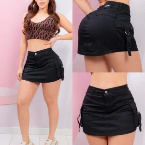 FALDA SHORT EN DRIL REF:737