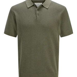 POLO REGULAR TEJIDO CON BOTONES COOPER - Tea Leaf