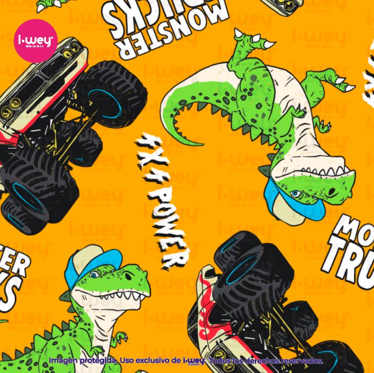 Estampado Tiranosaurux Truck Yellow - Imagen 2