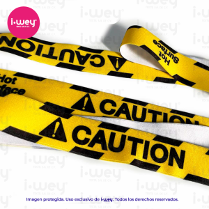 Elástico Estampado Caution