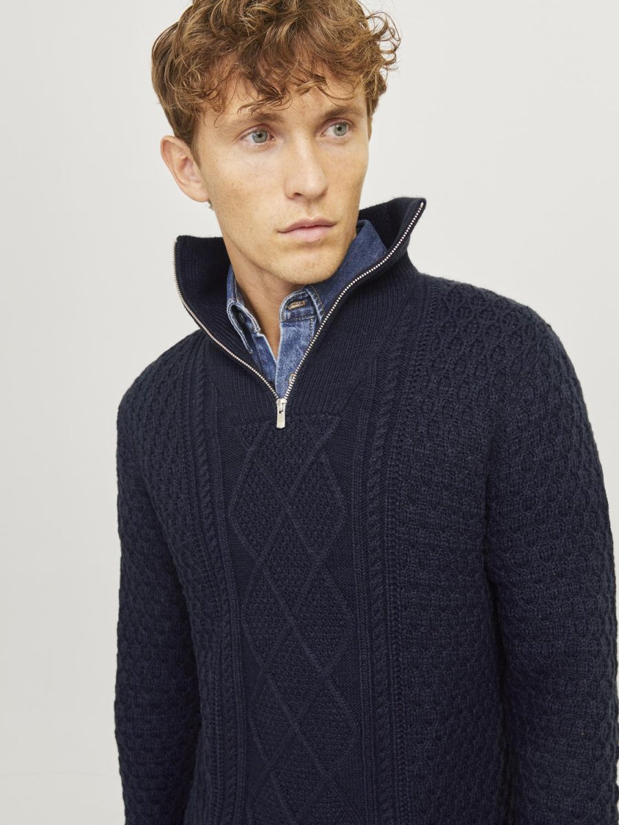 SWEATER TRENZADO CON CUELLO ALTO BLUNORTH - Night Sky - Imagen 3