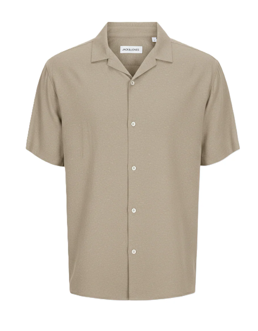 CAMISA RELAXED CON CUELLO RESORT JEFF - Crockery - Imagen 2