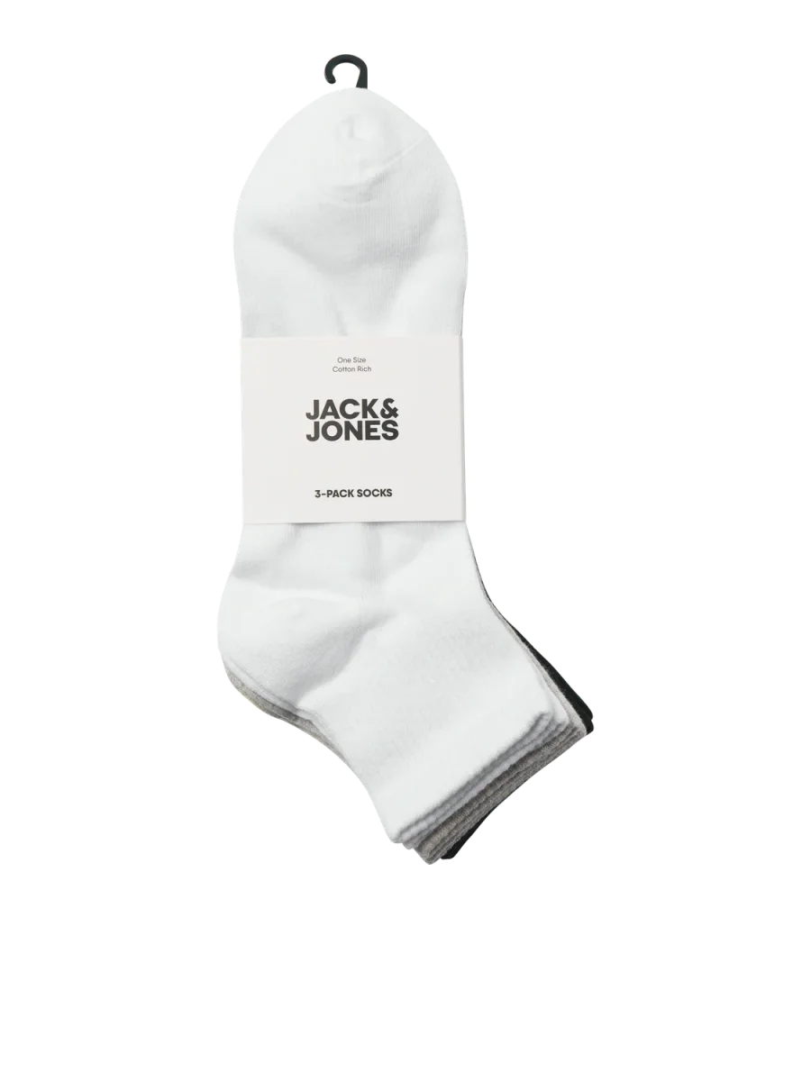 PACK DE CALCETINES DEPORTIVOS LEON - White Pack:Light grey melange - Black - Imagen 6