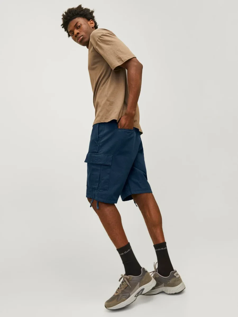 BERMUDA CARGO RELAXED COLE - Navy Blazer - Imagen 8