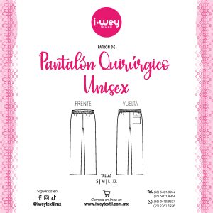 Patrón de Pantalón Quirúrgico Unisex