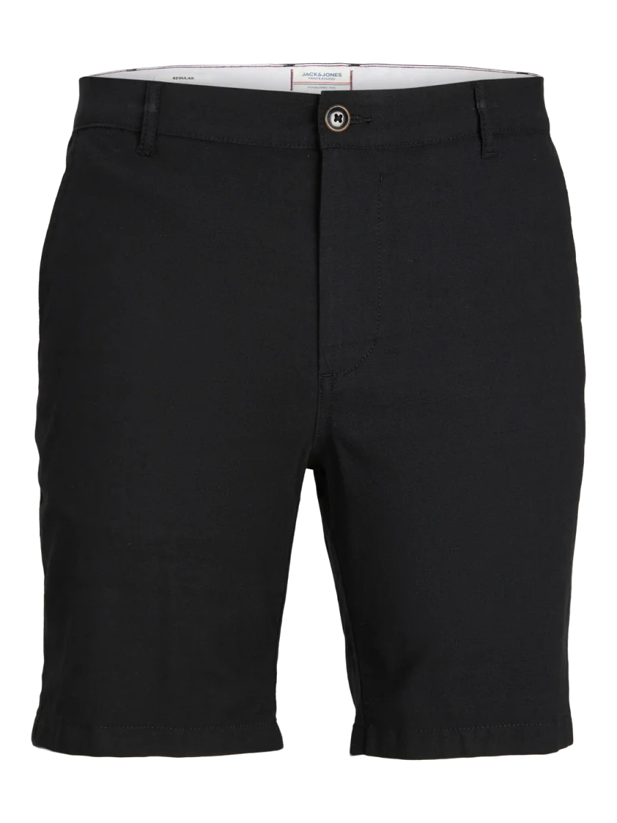 SHORT CHINO SLIM DE LINO MARCO - Black - Imagen 2