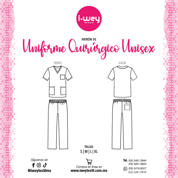 Patrón de Uniforme Quirúrgico Unisex