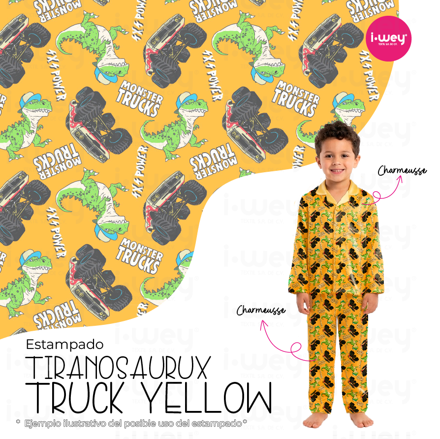 Estampado Tiranosaurux Truck Yellow - Imagen 3