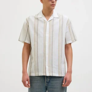 CAMISA LOOSE RESORT DE LINO SUMMER - Travertine Fit:RELAXED FIT