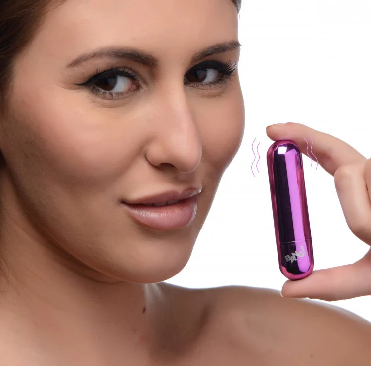 Bala Vibradora Potente Estimulante Recargable Bang!10X Rechargeable Vibrating Metallic Bullet - Purple