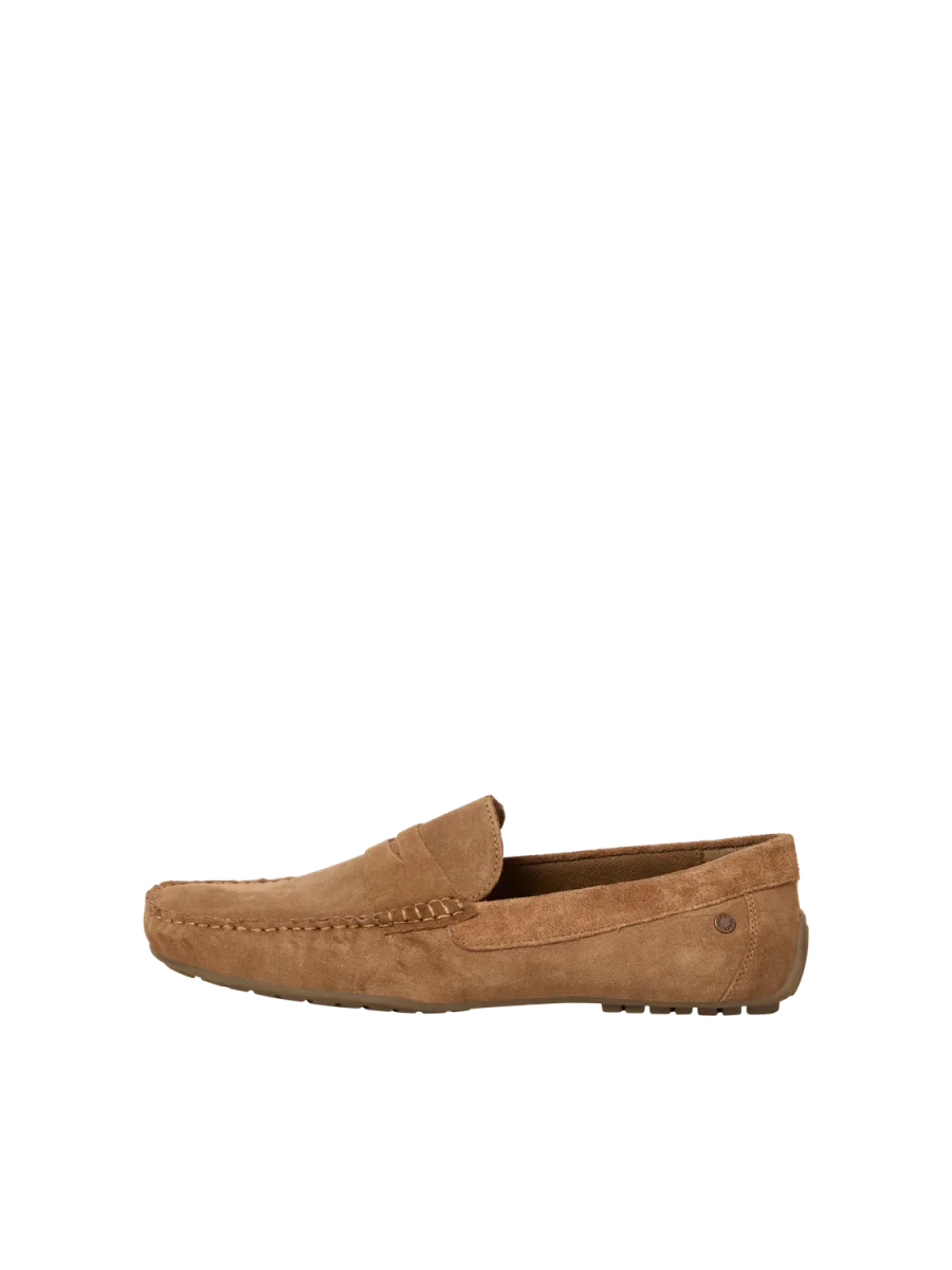 MOCASINES DE GAMUZA JENSEN-Cognac Detail:NEW OUTSOLE - Imagen 3
