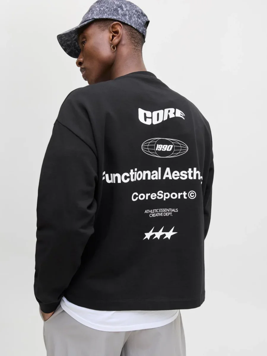 POLERÓN OVERSIZE ESTAMPADO SIGNAL-Black - Imagen 4