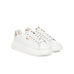 LIU JO BABOL 01 SNAKER TUMBLED LEATHER META WHITE