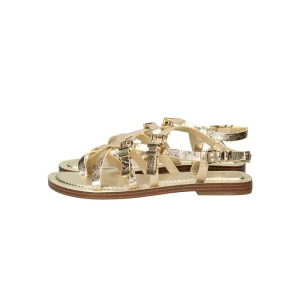 MICHAEL KORS DARRINGTON FLAT SANDAL PALE GOLD