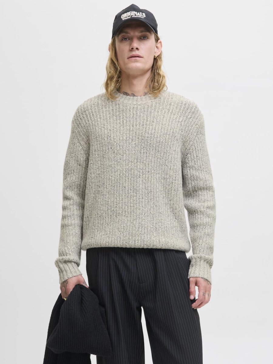 SWEATER LOOSE BOWERY-Sea Salt Detail:Melange