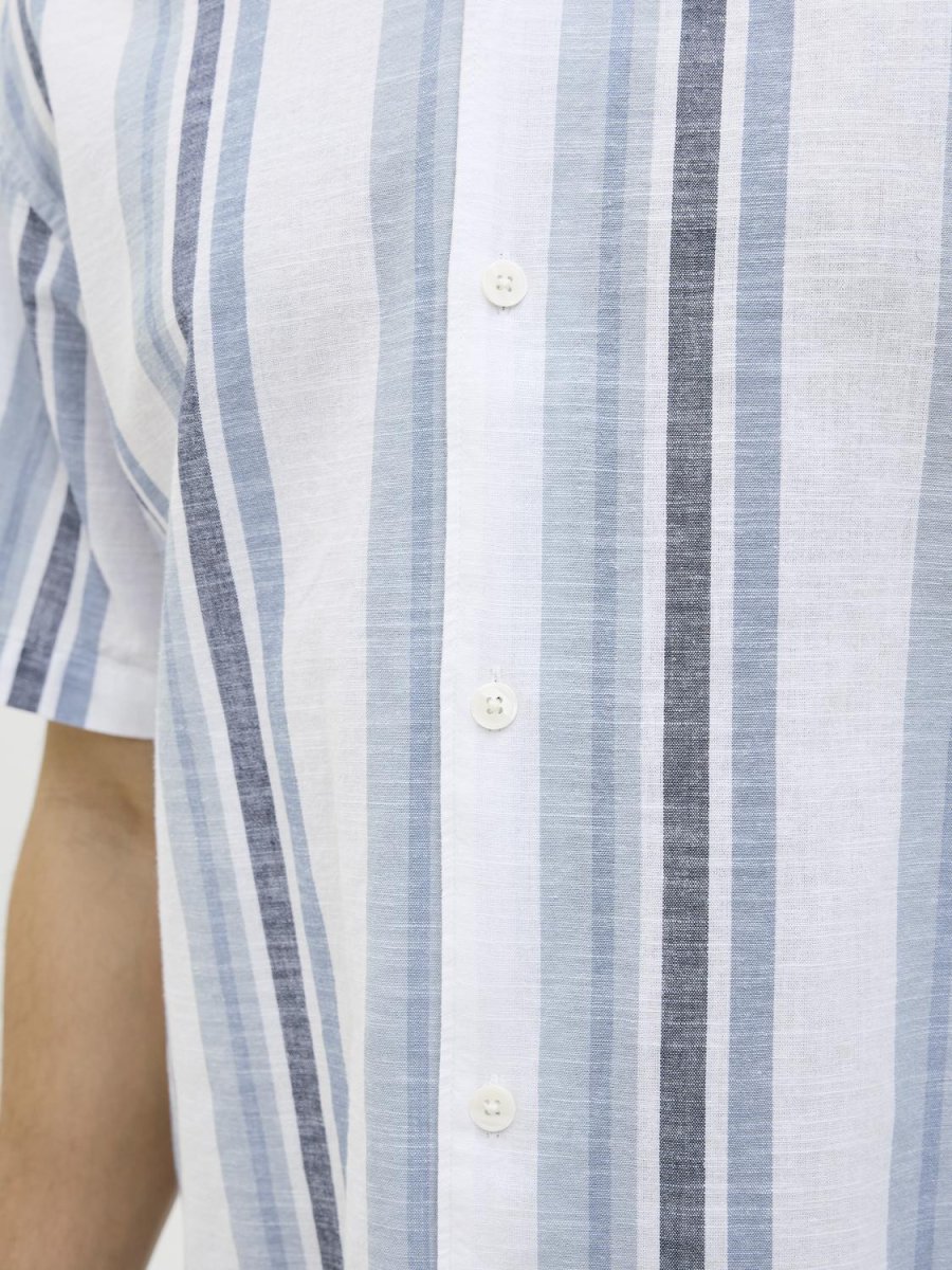 CAMISA LOOSE RESORT DE LINO SUMMER - Ashley Blue Fit:RELAXED FIT - Imagen 6
