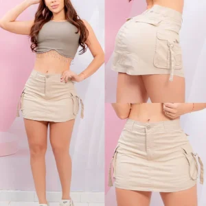 FALDA SHORT EN DRIL REF:736