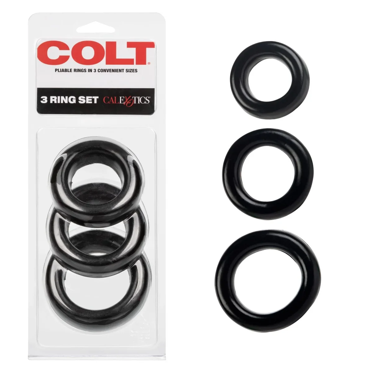 Anillos Extra Grandes, Anillo Set Pene Y Testículos Colt 3 Ring Set