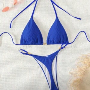 Azure Allure: Bikini 2 piezas de  bottom de tanga