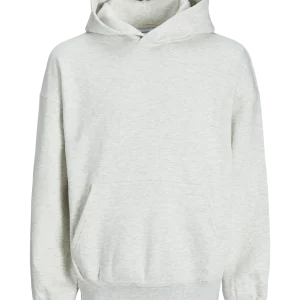 POLERÓN CON CAPUCHA LOOSE BÁSICO URBAN - White Melange