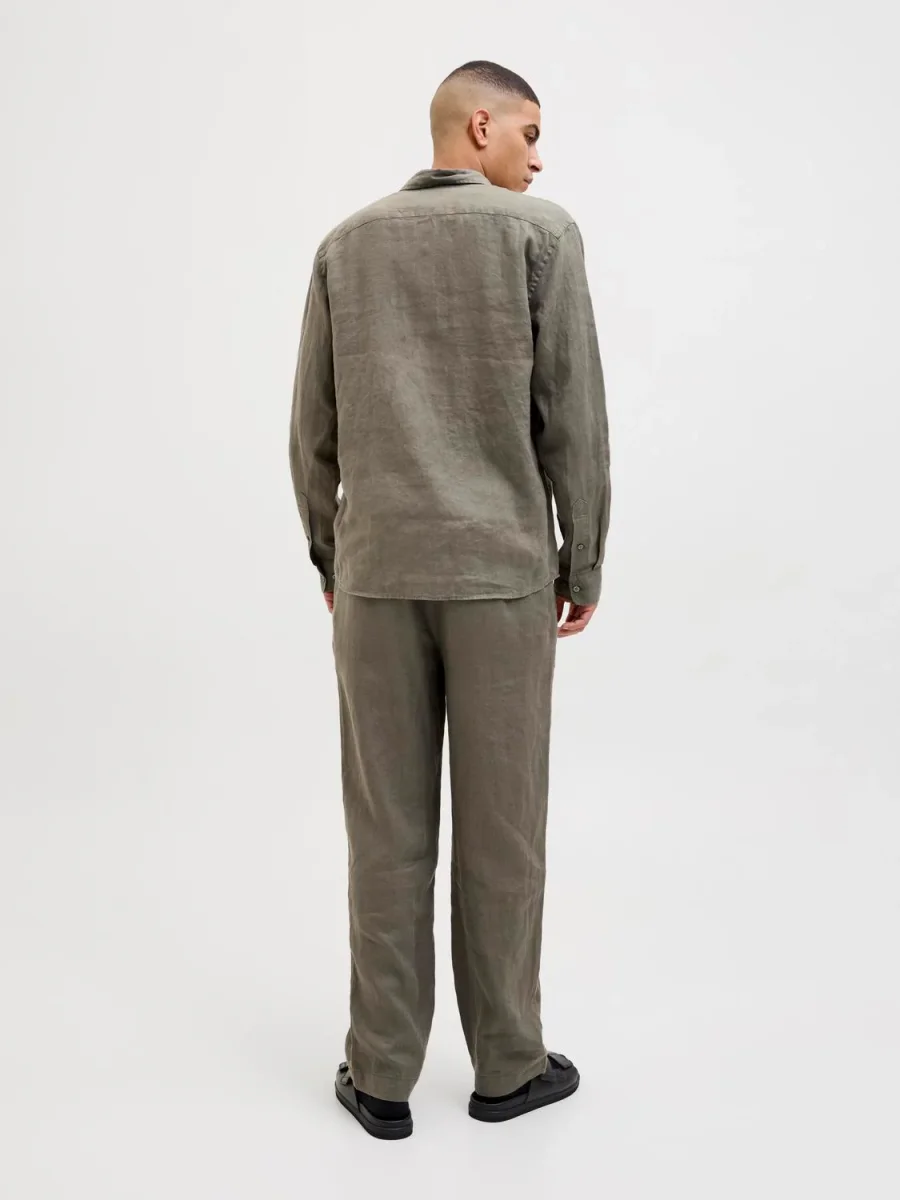 PANTALON CHINO DE LINO KARL - Tea Leaf - Imagen 4